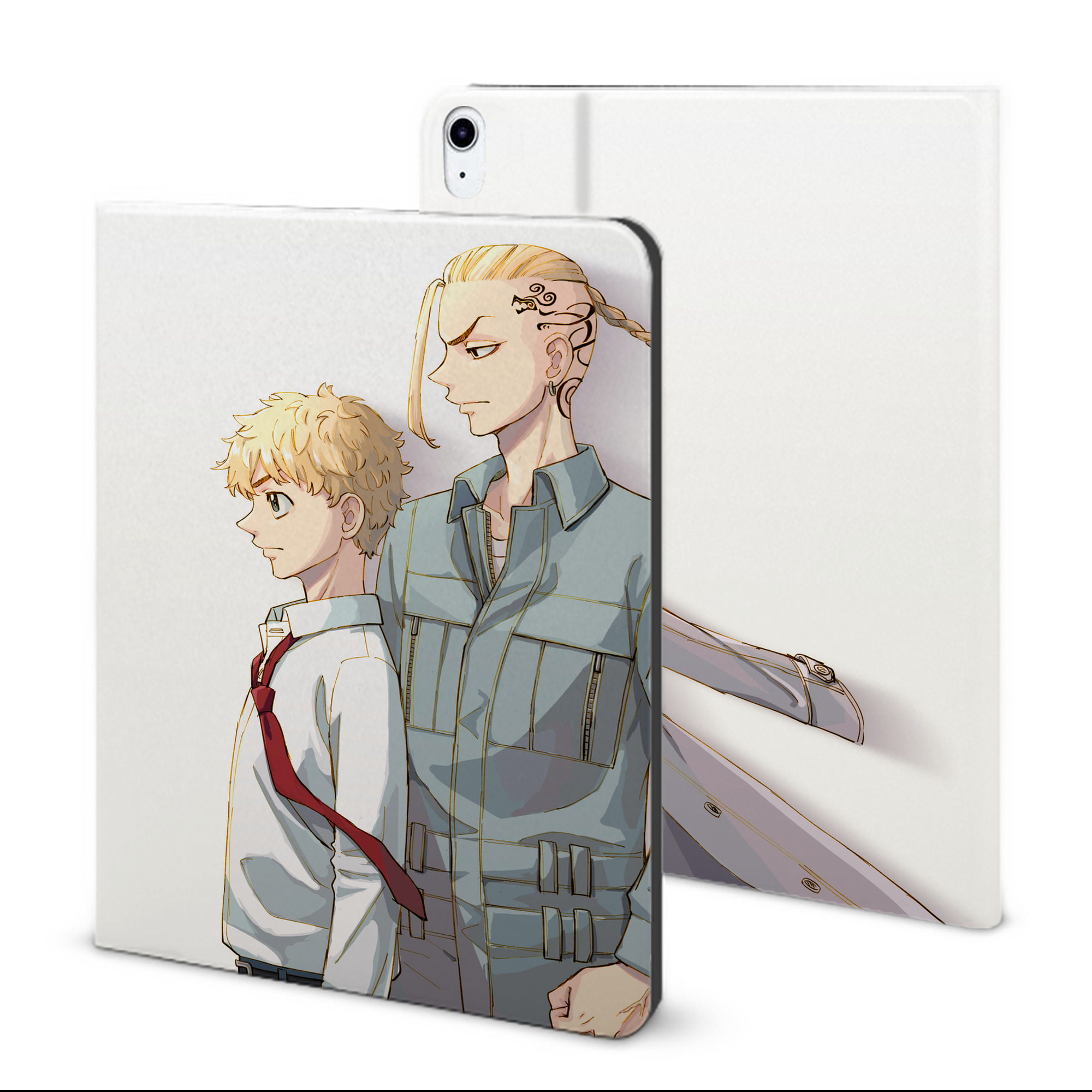 （画像用） 東京リベンジャーズ Tokyo Revengers IPad ケース ブック型 PUレザー TPU 耐衝撃 軽量 薄型 ペン収納なし 全面保護 IPad 各モデル対応